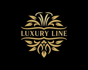 Luxurious Ornamental Leaf logo design