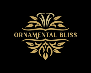Luxurious Ornamental Leaf logo