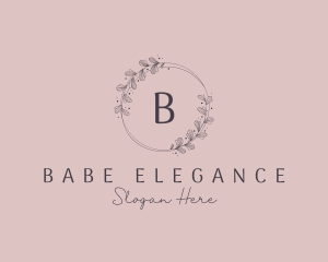 Wedding Floral Wreath logo design