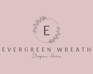 Wedding Floral Wreath logo design