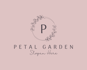 Wedding Floral Wreath logo design