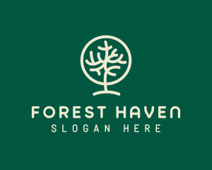 Natural Tree Forest  logo design