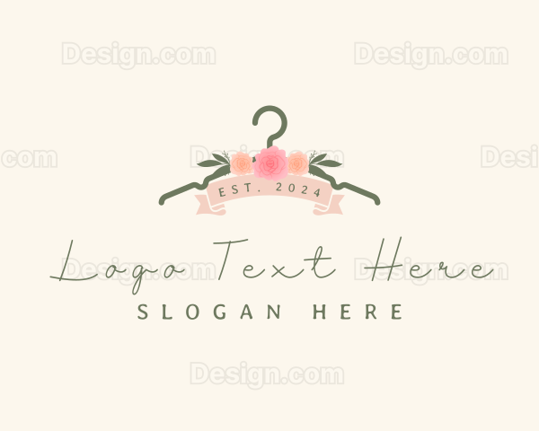 Floral Clothing Hanger Logo