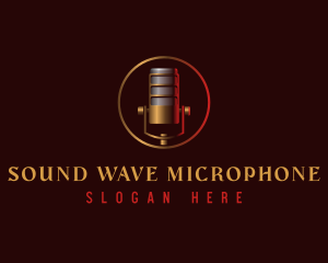 Luxury Microphone Podcast logo design