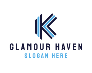 Blue Stripe K Logo