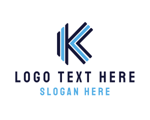 Blue Stripe K Logo