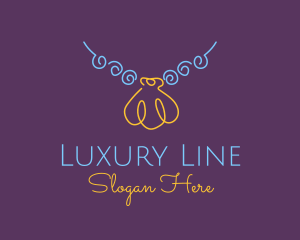 Minimalist Seashell Necklace  logo design