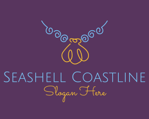 Minimalist Seashell Necklace  logo design