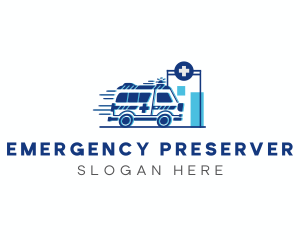 Emergency Ambulance Vehicle logo design