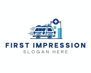 Emergency Ambulance Vehicle logo design