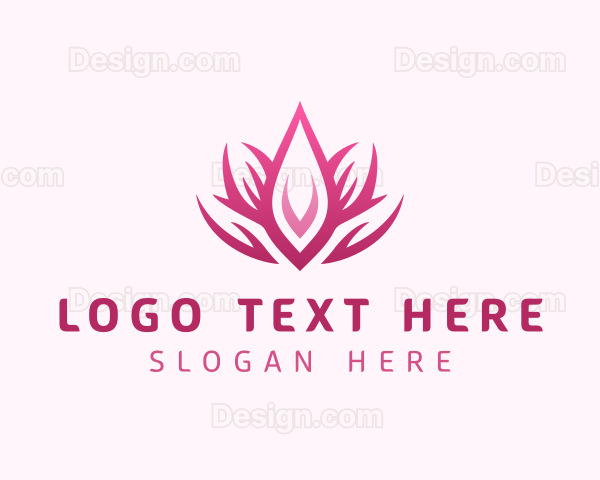 Lotus Flower Plant Logo