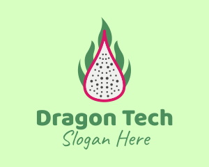 Ripe Dragon Fruit  logo design