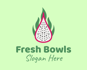 Ripe Dragon Fruit  logo design