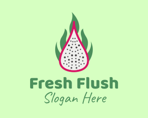 Ripe Dragon Fruit  logo design