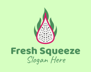 Ripe Dragon Fruit  logo design