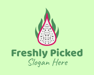 Ripe Dragon Fruit  logo design