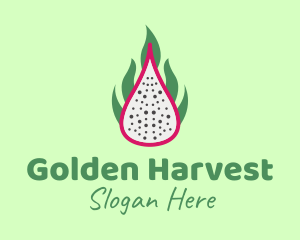 Ripe Dragon Fruit  logo design