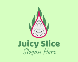 Ripe Dragon Fruit  logo design