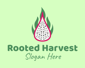 Ripe Dragon Fruit  logo design