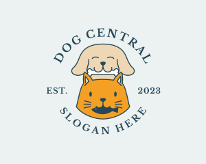 Dog Cat Pet Veterinary logo design