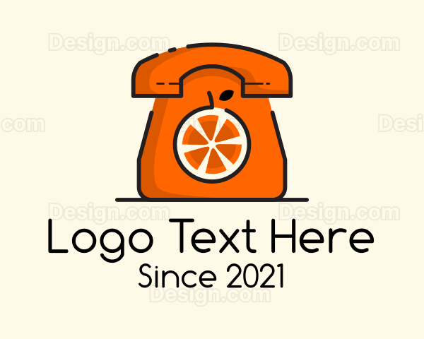 Telephone Orange Fruit Logo