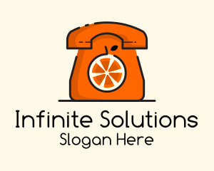 Telephone Orange Fruit  Logo