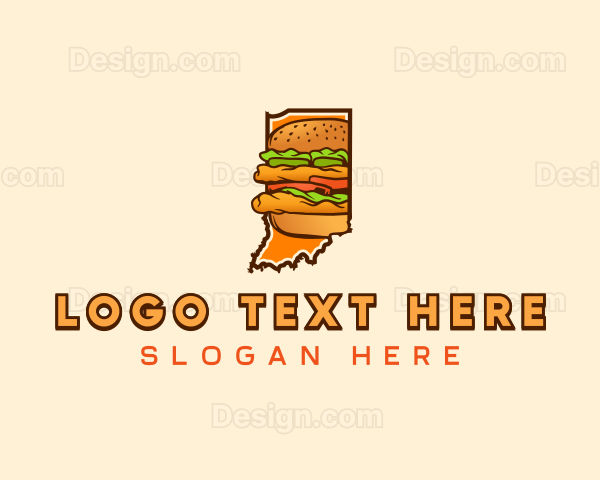 Indiana Burger Sandwich Logo