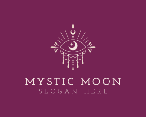 Boho Eye Moon logo design