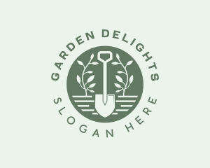 Shovel Planting Garden logo design