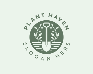 Shovel Planting Garden logo design