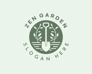 Shovel Planting Garden logo design