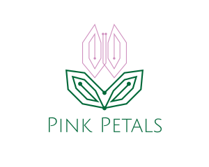 Digital Pink Tulip logo design