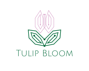 Digital Pink Tulip logo design