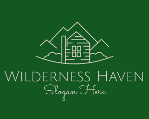 Farmhouse Destination Outline logo design