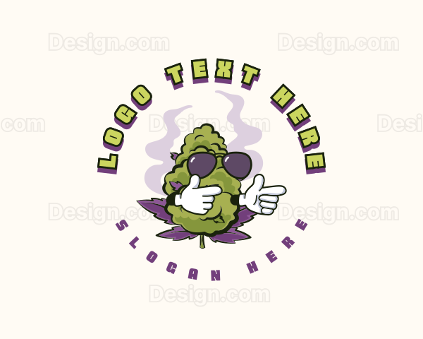 Retro Cannabis Weed Logo