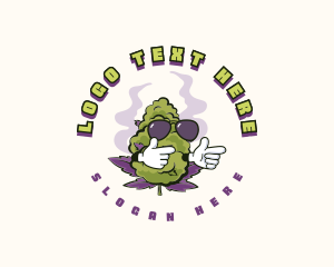 Retro Cannabis Weed logo