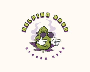 Retro Cannabis Weed Logo