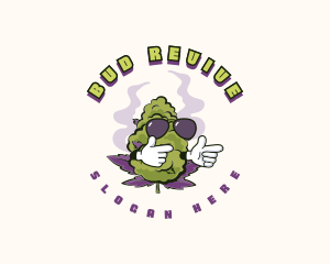 Retro Cannabis Weed logo