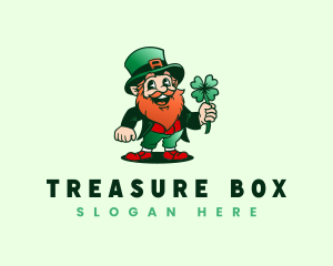 Leprechaun Shamrock Irish logo