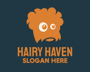 Orange Hairy Monster logo design