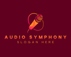 Broadcast Audio Microphone logo design