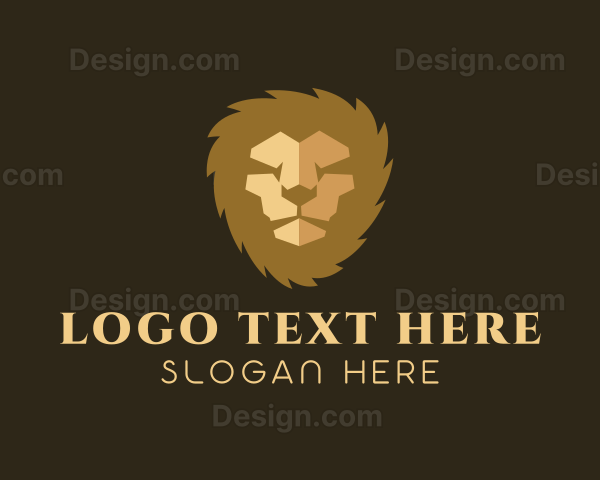 Gold Luxury Lion Logo