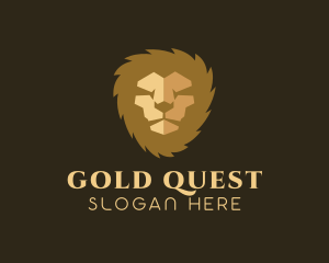 Gold Luxury Lion  logo design