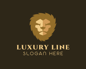 Gold Luxury Lion  logo design