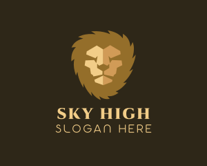 Gold Luxury Lion  logo
