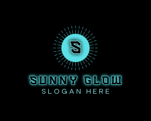 Solar Neon Sun logo design