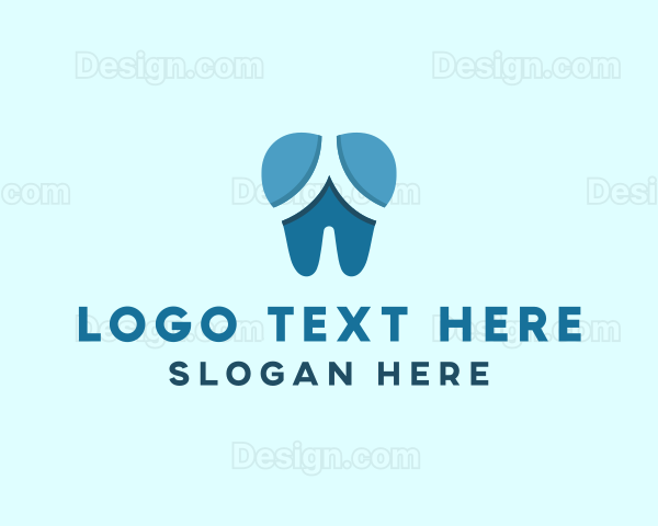 Blue Dentist Dental Tooth Logo