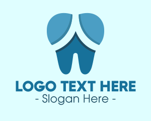 Blue Dentist Dental Tooth logo design