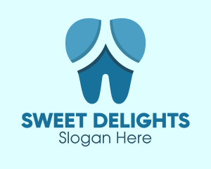 Blue Dentist Dental Tooth Logo