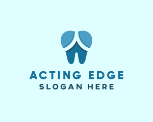 Blue Dentist Dental Tooth logo design